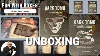 Dark Tomb Board Games Unboxing | Crypts of Aurelian & Bloodthorn Island | Andy Bergman | Kozz Games