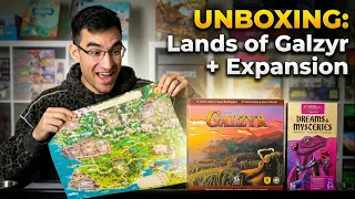 Lands of Galzyr + Dreams & Mysteries Expansion Unboxing | Jake & Cierra React