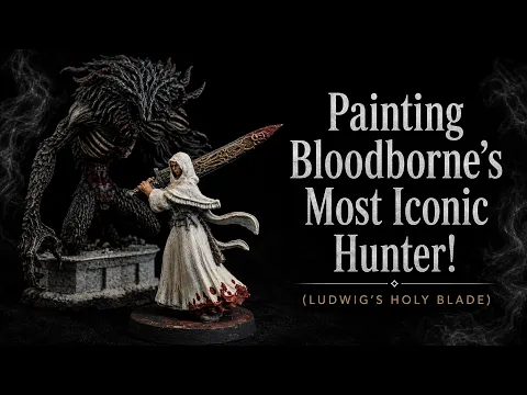 Painting Ludwigs Holy Blade Hunter - Bloodborne with Lotus #boardgames #miniature #painting