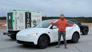 Tesla Model Y Standard Run Completely Out Of Charge! Run To Zero Benchmarking Series