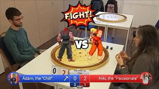 FlickFight between Adam (brother) and Niki (sister)