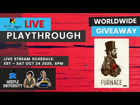 LIVE - Furnace Board Game - SPIEL 2020 Playthrough & Worldwide Giveaway