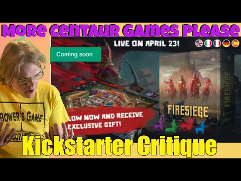 Firesiege - 1st time creator! - Kickstarter Critique Review