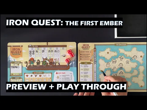 Iron Quest Board Game PnP Preview Solo Play Through
