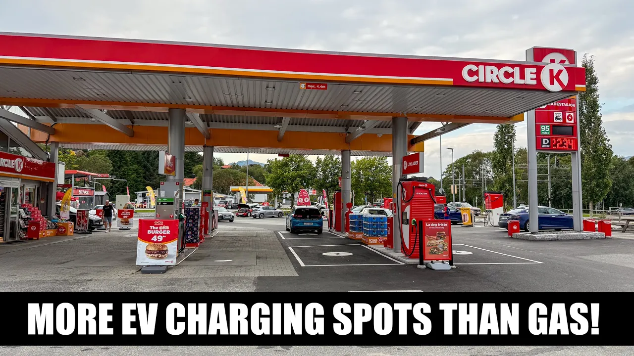 The Future Of Fueling Stops! Circle K EV Site Tour With 14 Ports And 5 Car Washes In Nesttun Norway