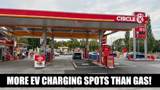The Future Of Fueling Stops! Circle K EV Site Tour With 14 Ports And 5 Car Washes In Nesttun Norway
