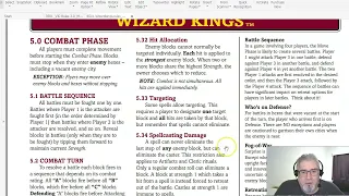 Wizard Kings rules Overview