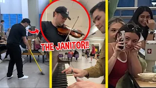 Cafeteria Worker STUNS Everyone When He Plays Violin