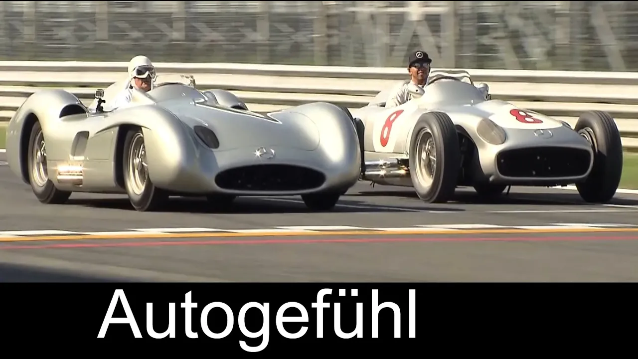 Lewis Hamilton & Sir Stirling Moss in Mercedes 300 SLR (W 196 S) at Mille Miglia - Autogefühl