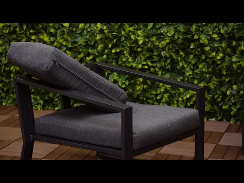 Conjunto para Jardim  Alumínio Lyra  4 peças Cinza Naterial