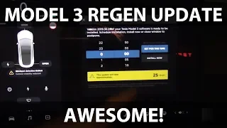 Tesla Model 3 before and after regen update