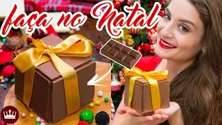 DE CHOCOLATE: CAIXINHA DE PRESENTE! (ótima ideia para o Natal) - Cozinha do Bom Gosto - Gabi Rossi