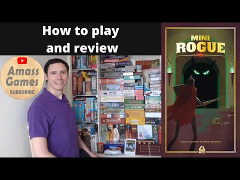 Mini Rogue how to setup play and review nine card solo co-op dungeon crawl board game AmassGames 4k