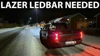 KGM Musso EV headlights test