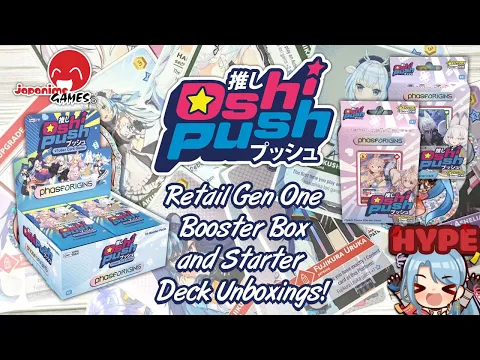 [Oshi Push] Retail Gen 1, Booster, Starter Deck Unboxing! (Yuki & Yuna | Twin Vtubers)