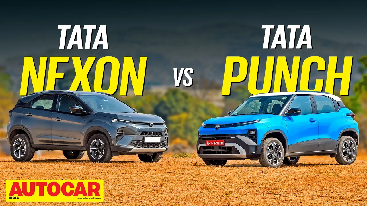 Tata Punch vs Nexon - Which is the better turbo-petrol compact SUV? | Comparison | Autocar India