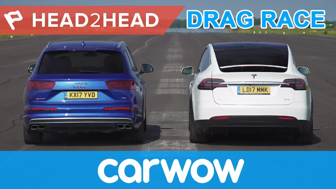 Tesla Model X vs Audi SQ7 - Electric vs Diesel acceleration challenge | Head2Head