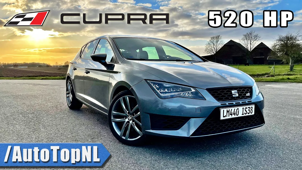 520HP Seat Leon Cupra *HUGE TURBO* REVIEW on AUTOBAHN by AutoTopNL