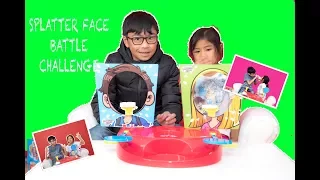 SPLATTER FACE BATTLE CHALLENGE IS ON AND IT'S FUN. WATCH AND FIND OUT WHO WON IT!!!