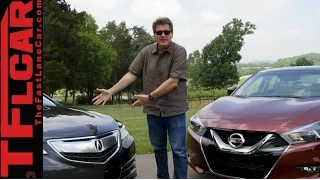 2016 Nissan Maxima vs Acura TLX Mashup Review: The 4-Door Sports Car is...