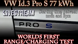 (live) Part 1 - VW Id.3 Pro S 77 kWh Range / Charging test
