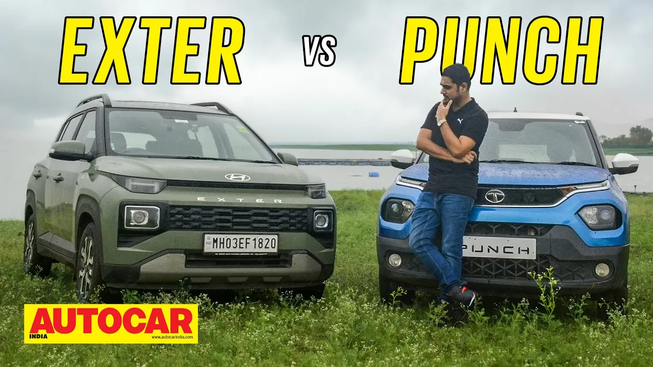Hyundai Exter vs Tata Punch - Big battle of the micro SUVs | Comparison | Autocar India