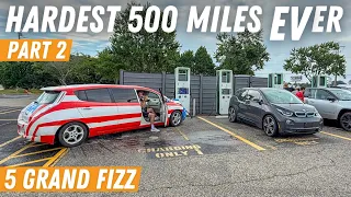 The Hardest Road Trip Race Ever! 500mi In $5,000 Electric Cars - i3 vs Spark vs Leaf