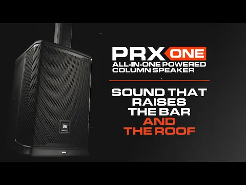 Product video thumbnail for JBL PRX ONE All-In-One Powered Column PA Speaker w/ Mixer &amp; DSP