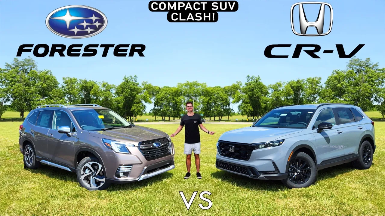 COMPACT SUV CLASH! -- 2024 Honda CR-V vs. 2024 Subaru Forester: Comparison