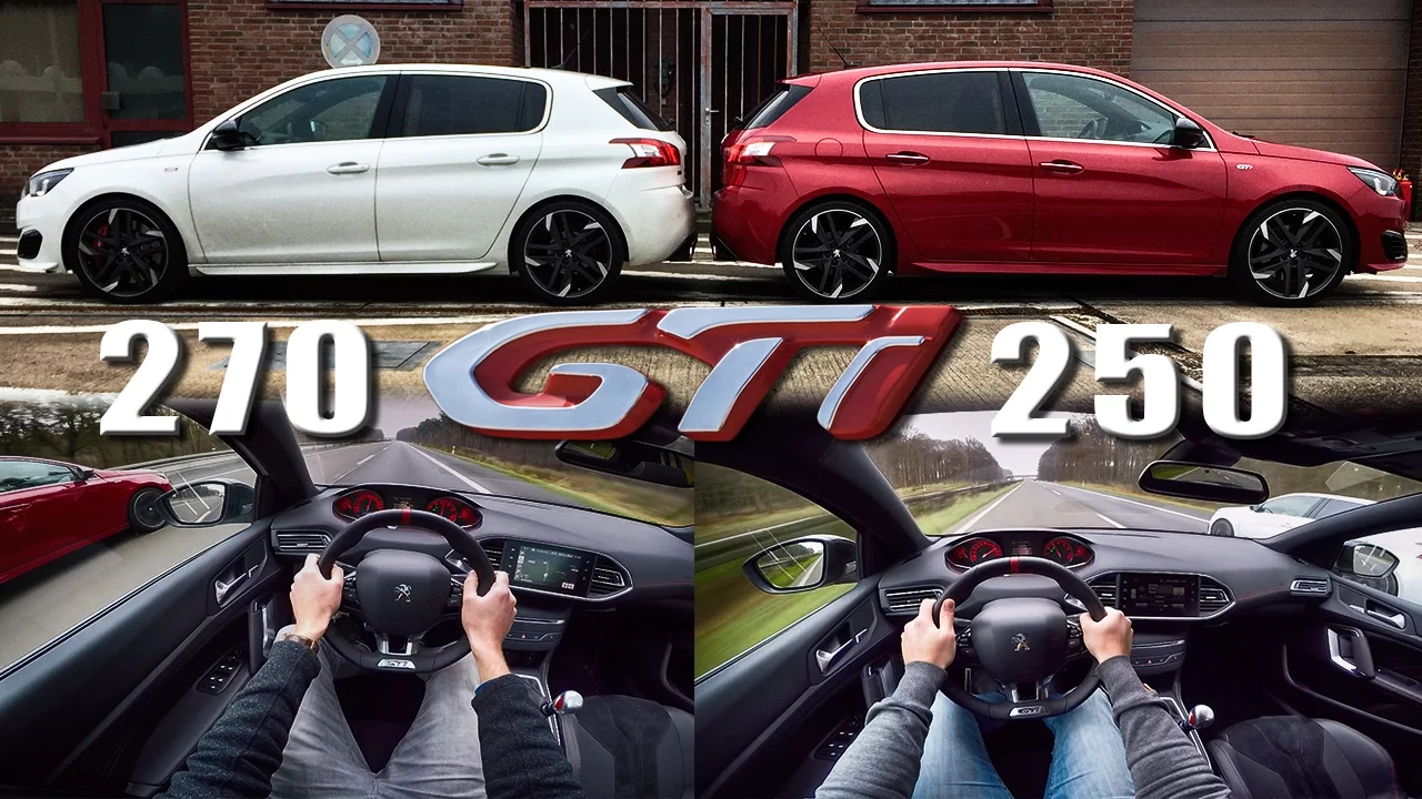 Peugeot 308 GTi 250 vs 270 POV AutoBahn ACCELERATION & TOP SPEED
