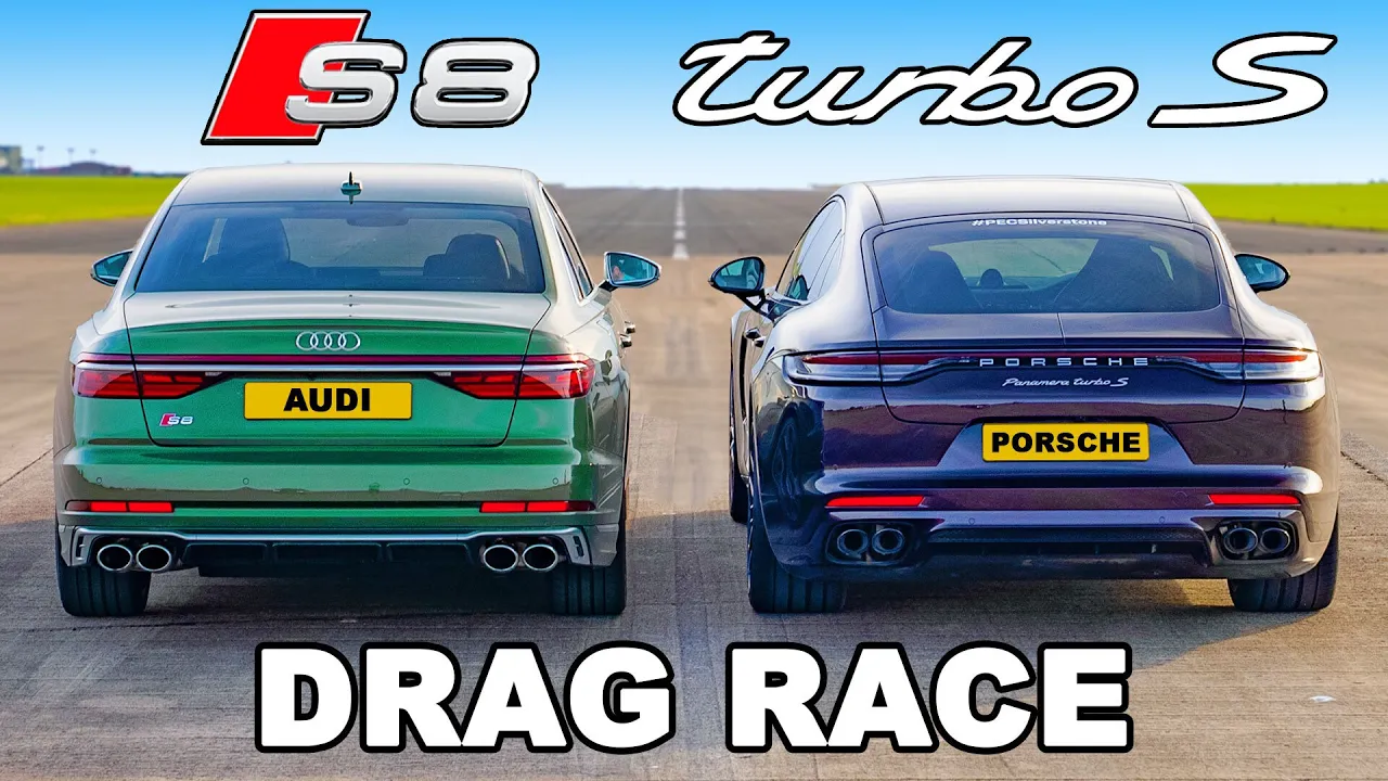Audi S8 v Porsche Panamera Turbo: DRAG RACE