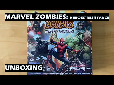 Unboxing Marvel Zombies Heroes Resistance Board Game Retail Edition