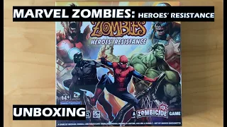 Unboxing Marvel Zombies Heroes Resistance Board Game Retail Edition