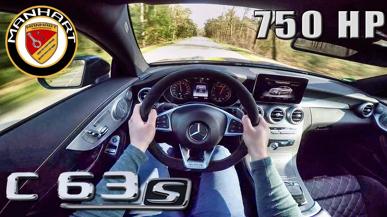 Mercedes AMG C63 S Coupe 750 HP Manhart CR700 POV Test Drive & SOUND by AutoTopNL
