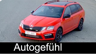 Skoda Octavia RS 245 launch control & racetrack - new Facelift vRS 245 PS sedan & estate