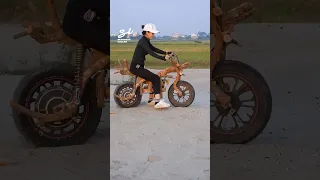 A Motorbike Made Out Of Sticks! 😱 #motorbike #diy #bikes