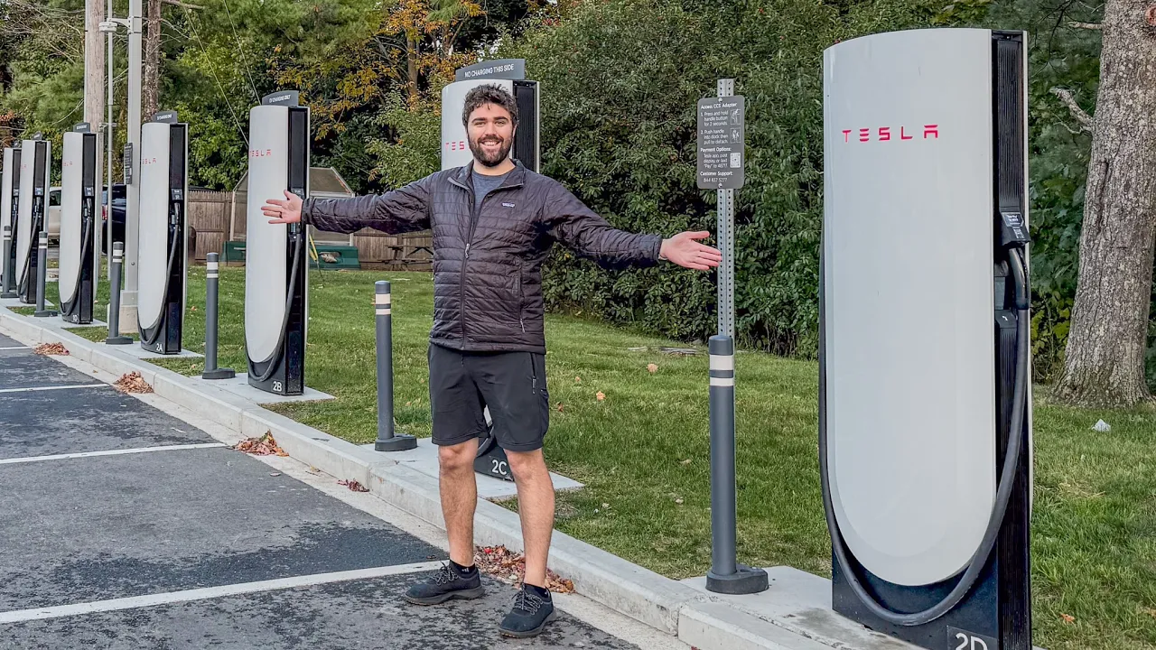 Not In Compliance! Tesla's First NEVI-Funded Supercharger Site! Rockland, ME Site Tour & Impressions