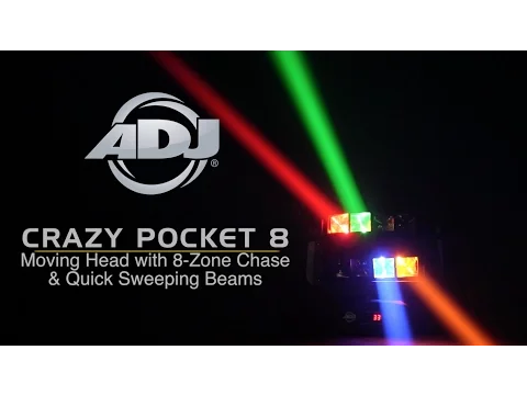 Product video thumbnail for ADJ American DJ Crazy Pocket 8 LED Moving Head Light