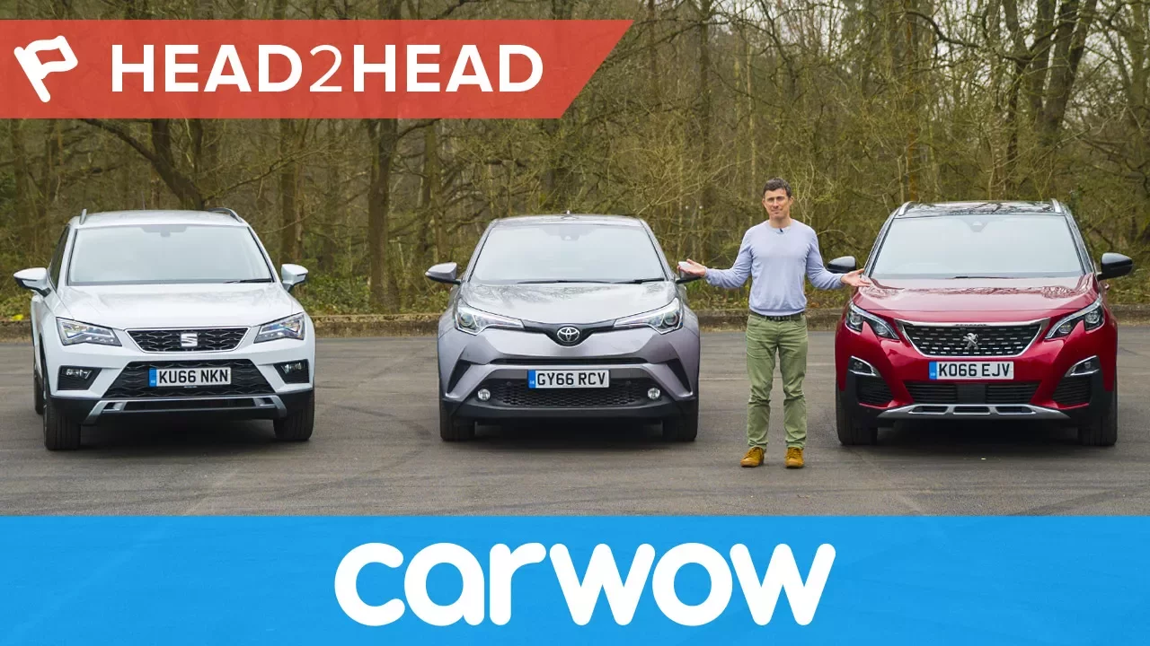 Toyota C-HR vs Peugeot 3008 vs SEAT Ateca - which is the best SUV? | Head2Head