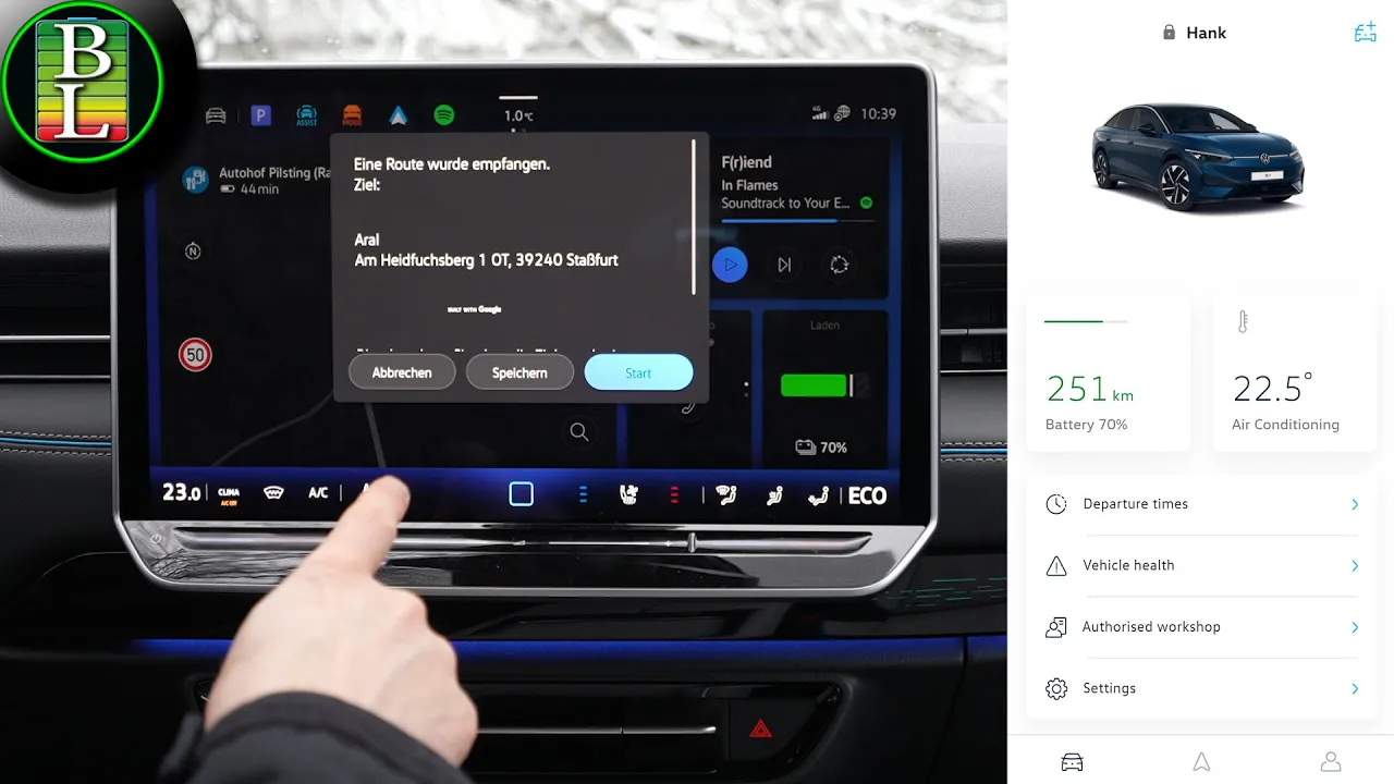 Volkswagen App with ID Software 4.0 in my VW Id.7