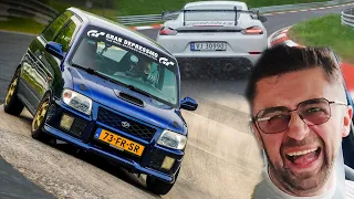 Overtaking GT4 RS in a Daihatsu Cuore! (He Loved It!)