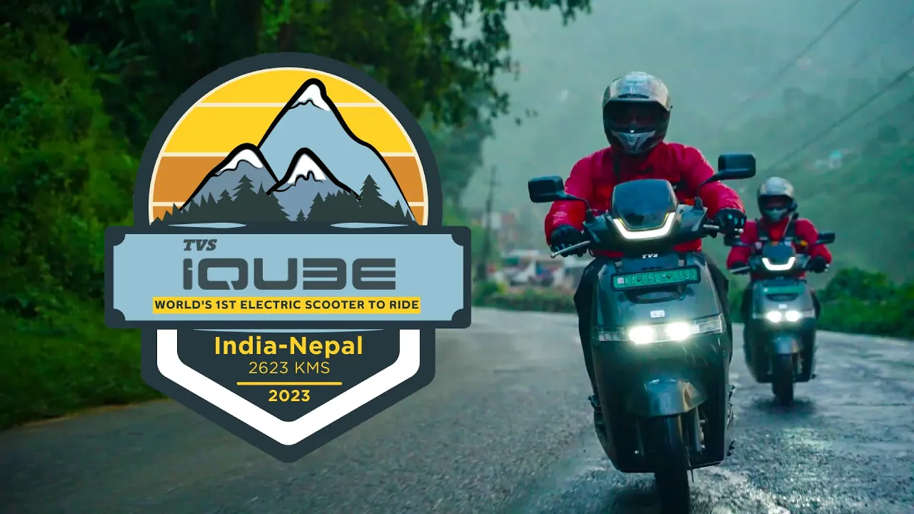 TVS iQube - The world’s first electric scooter to ride from<br> India to Nepal