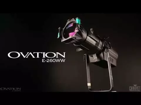 Product video thumbnail for Chauvet Ovation E-260WW White LED Ellipsoidal Spot Light (No Lens)