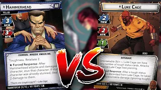Luke Cage vs Expert Hammerhead Solo Marvel Champions Gameplay