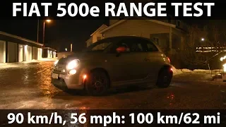Fiat 500e range test