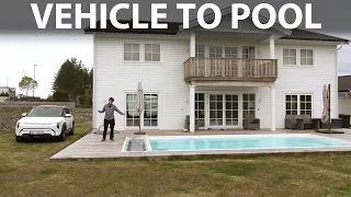 Using Kia EV3 V2L to heat up swimming pool