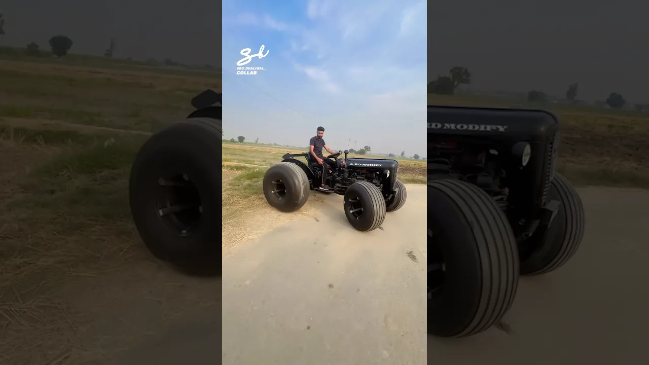 When you want to make a statement whilst plowing fields... 🚜🛞 I 🎥: IG - rd_dhaliwal__ #tractor