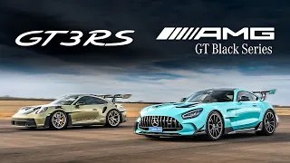 PORSCHE 911 GT3 RS vs Mercedes-AMG GT Black Series drag race!