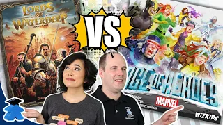 Lords of Waterdeep vs Marvel Age of Heroes - Comparing the two games from the same designer!