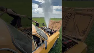 Car Spitting Out Steam! 😱 #cars #steam #engines